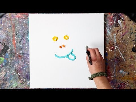 Abstract Painting / Easy & Fun / Acrylics / Palette Knife Techniques / Demo #045