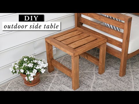 DIY Outdoor Side Table for $16! | Matches our DIY...