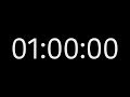 1 Hour Countdown Timer 4K (no sound) - Black