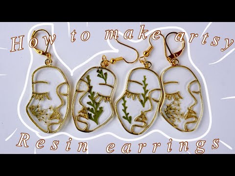 ✨How To Make Artsy Open Bezel Earrings With Resin ✨