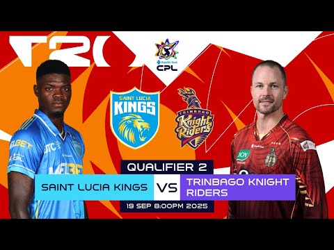LIVE | Qualifier 2 | St Lucia Kings vs Trinbago Knight Riders | CPL 2025