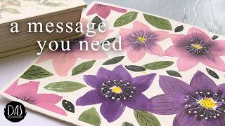 How to Paint Clematis Flowers — Easy Watercolor Floral for Beginners — Bringing Peace into your Life