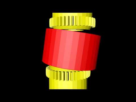 Bogenzahnkupplung animiert