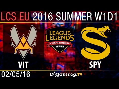 Vitality vs Splyce - LCS EU Summer Split 2016 - W1D1