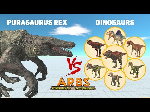 PURASAURUS REX vs ALL UNITS (Carnivore Dinosaurs) - Animal Revolt Battle Simulator