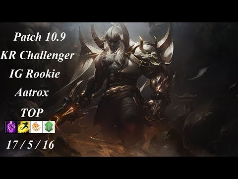 IG Rookie - Aatrox vs Renekton - KR Challenger 898 LP - Patch 10.9