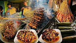 Download lagu EDAN! BAKARAN SATE TERPANJANG 2 METER! Sekali Kipas Asapnya Ngebul Satu Kampung - Sate Cak Kholis mp3