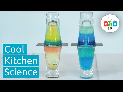 Simple Density Science Experiment with Two Glasses