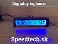Digitálny autoteplomer - vonkajšia a vnútorná teplota / voltmeter / hodiny / 2 druhy podsvietenia - Video Youtube