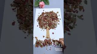 Dry leaf painting