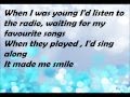 The Carpenters- Yesterday Once More Lyrics