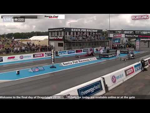 Bob and Sam crash at Dragstalgia 2019