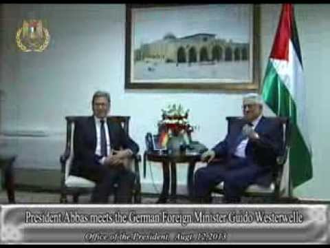 President Abbas meets the German Foreign Minister Guido Westerwelle