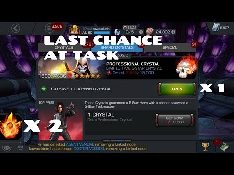 last chance at 5 star Taskmaster. 15k crystal opening