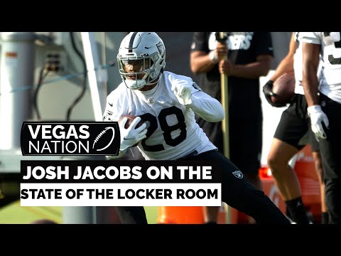 Josh Jacobs says he's working to bring positive energy to the team