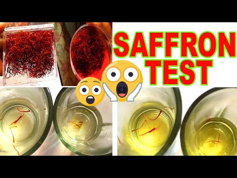 Real Saffron test