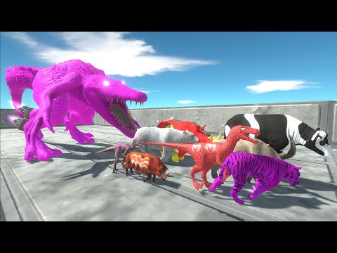 Escape from Crazy Pink PuruRex - Animal Revolt Battle Simulator