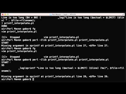 Don't interpolate in printf of Perl