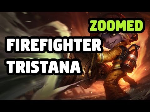 FIREFIGHTER TRISTANA SKIN ZOOMED SPOTLIGHT - LEAGUE OF LEGENDS