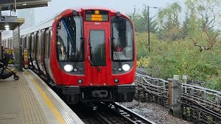 Journey On The District Line S7 Stock From West Ham Towards Becontree