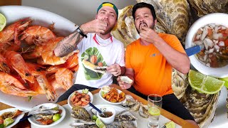 Brazilian SEAFOOD TOUR of the MAGIC ISLAND!! Nonstop Shrimp & Oysters | Florianopolis, Brazil