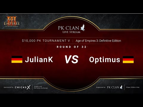 PK Tournament V | $10,000 — RO32: JulianK vs. Optimus | Age of Empires 3: DE