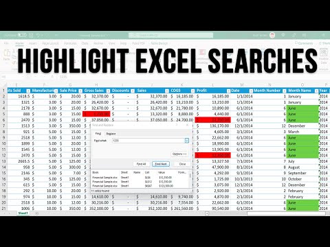 How to Highlight All Cells That Have the Same Value When Searching in Microsoft Excel