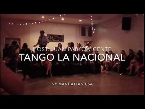  Analía Centurión  and  Leonardo Sardella  are  dancing  to  the  tango  "  El Huracan  "  by  Tango Bardo