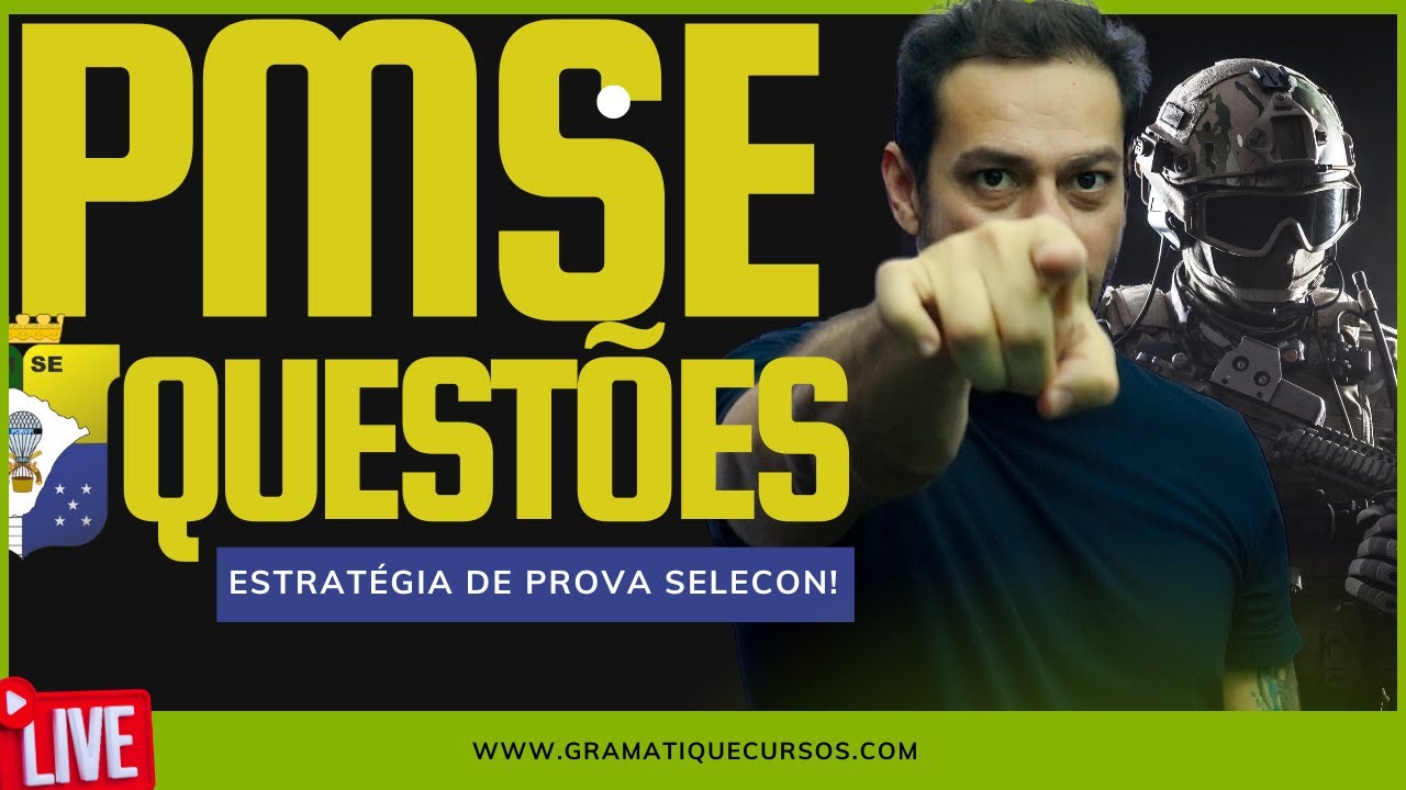 🔴LIVE 15/01 - PMSE | PORTUGUÊS SELECON | Questões comentadas!