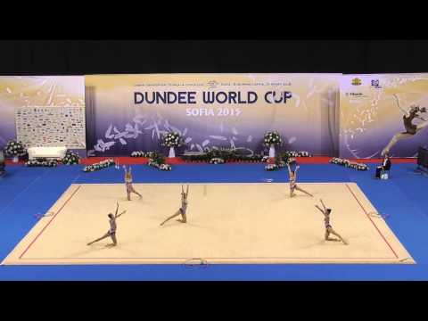 FIG RG Dundee World Cup 2015 - Finals - Uzbekistan - 6 clubs + 2 hoops