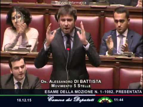 Mozione di sfiducia contro Maria Elena Boschi, intervento di Alessandro Di Battista (M5s)