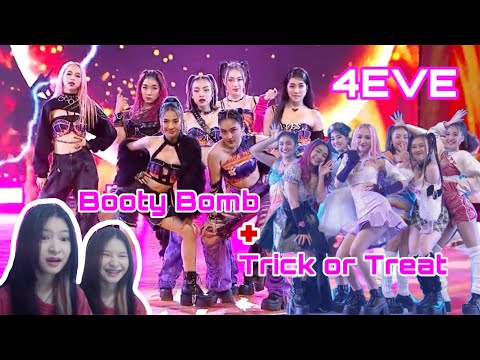 optimusif | if ja react : 4EVE - Trick or Treat + Booty Bomb T-POP STAGE SHOW reaction