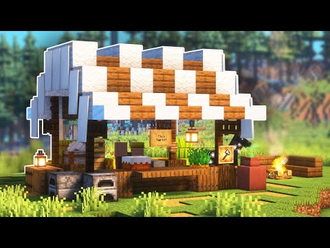 How to Build a Simple Market Stall | Minecraft Build Tutorial #11