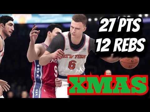 Kristaps Porzingis Full XMAS Highlights vs 76ers (12.25.2017) NBA LIVE 18