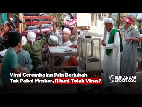 Viral Gerombolan Pria Berjubah Tak Pakai Masker, Ritual Tolak Virus?