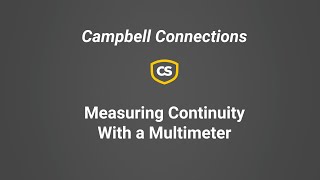 basic troubleshooting 2: checking continuity