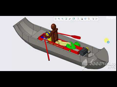 (CREO PARAMETRIC) Boat Assembly Mechanism