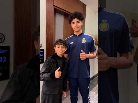 Cristiano Jr, on holiday wearing an Al-Nassr jersey at the Mall😅💸#outfitcheck#short#cristianojr