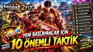 MOBİLE2FIX YENİ BAŞLANGIÇ REHBERİ! 10 KRİTİK TAKTİKLE ÇOK HIZLI GELİŞİN