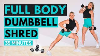 35 Min Dumbbell No Repeat HIIT | Burn Fat Over 40