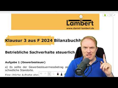Prüfungsbesprechung Klausur 3 - F 2024 - Bilanzbuchhalter - Steuern und Kostenrechnung