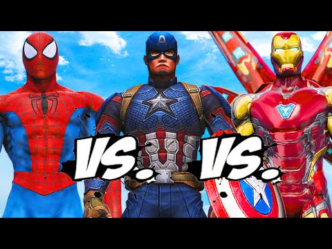 IRON MAN vs SPIDERMAN vs CAPTAIN AMERICA - Epic Superheroes Battle