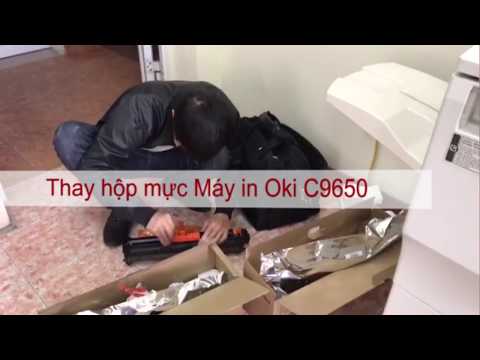 Video thay hộp mực máy in oki c9650 tại văn phòng của khách hàng