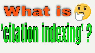 Citation indexing