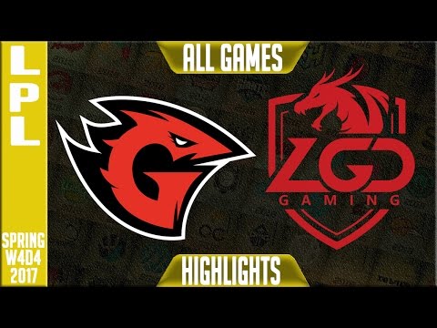 Game Talents vs LGD Highlights All Games - LPL Spring 2017 Week 4 Day 4 - GT vs LGD All Games