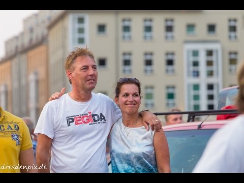 Pegida auf dem Neumarkt 10.August.2015 mit Lutz Bachmann