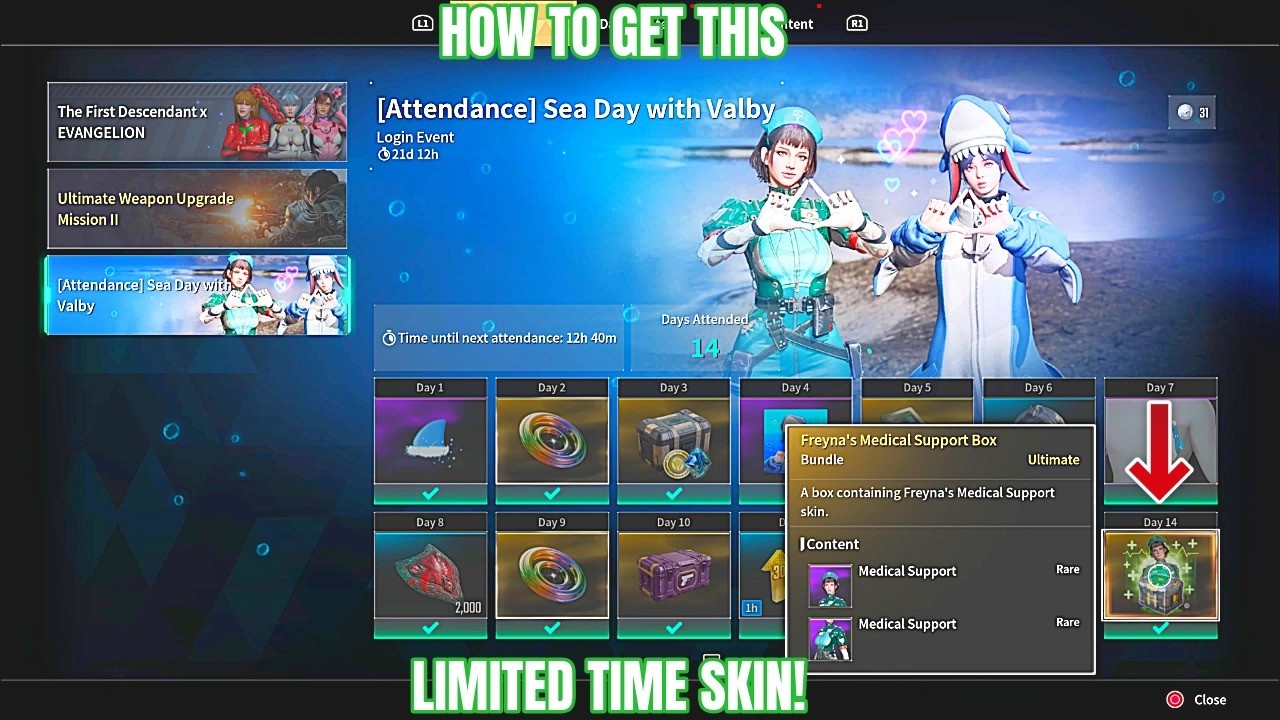 How To Get Freyna's Medical Support Skin!-The First Descendant