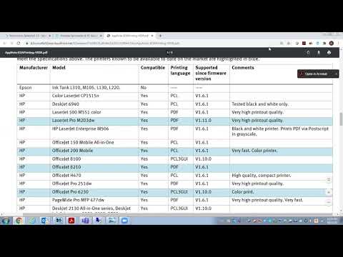 Printing results directing from the EasyOne Air spirometer - Printer compatibility