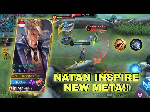 Natan Aggresive Gold Lane Inspire? Very Broken Damage! - Build Top 1 Global Natan | Mobile Legends