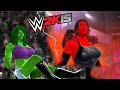 SHE HULK VS RED SHE HULK DIVAS CHAMPIONSHIP MATCH WWE 2K15